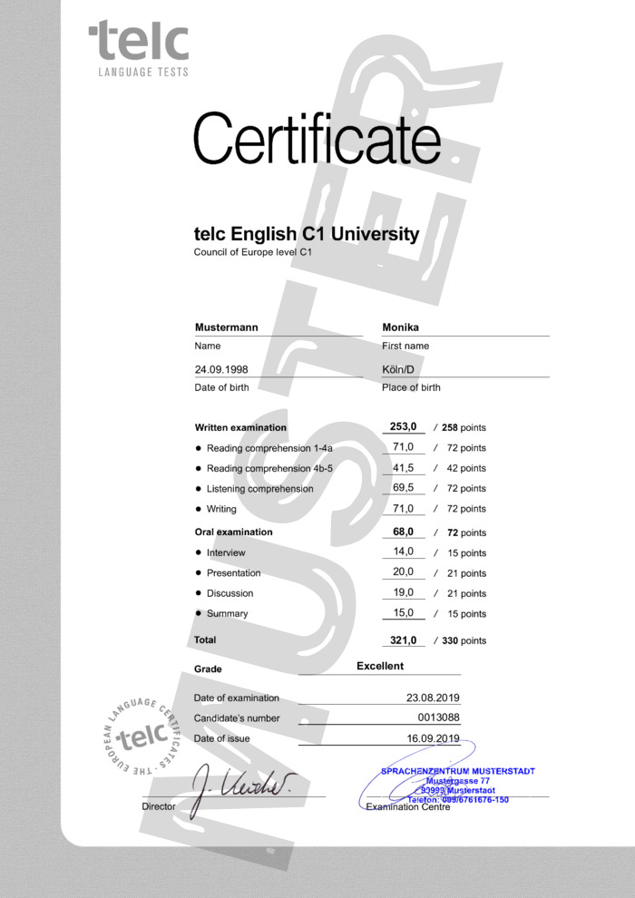 Telc Sprachtest Kaufen Zertifikat Telc English C1 University Kaufen Berufszertifikate Diplome